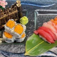 (Gf) House Sushi · Chefs Choice 8 pieces sushi with spicy salmon roll