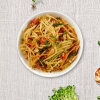 Green Alpha Papaya · Shredded green papaya with green beans, tomatoes, carrots, and roasted peanuts in spicy lime...