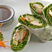 Fresh Rolls Tofu · With tofu. Mixed vegetables and thin noodles rolled up in rice wrapper, served with our home...