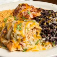 Stuffed Sopapillas · sopapillas | choice of meat | cheese | enchilada sauce | two sides