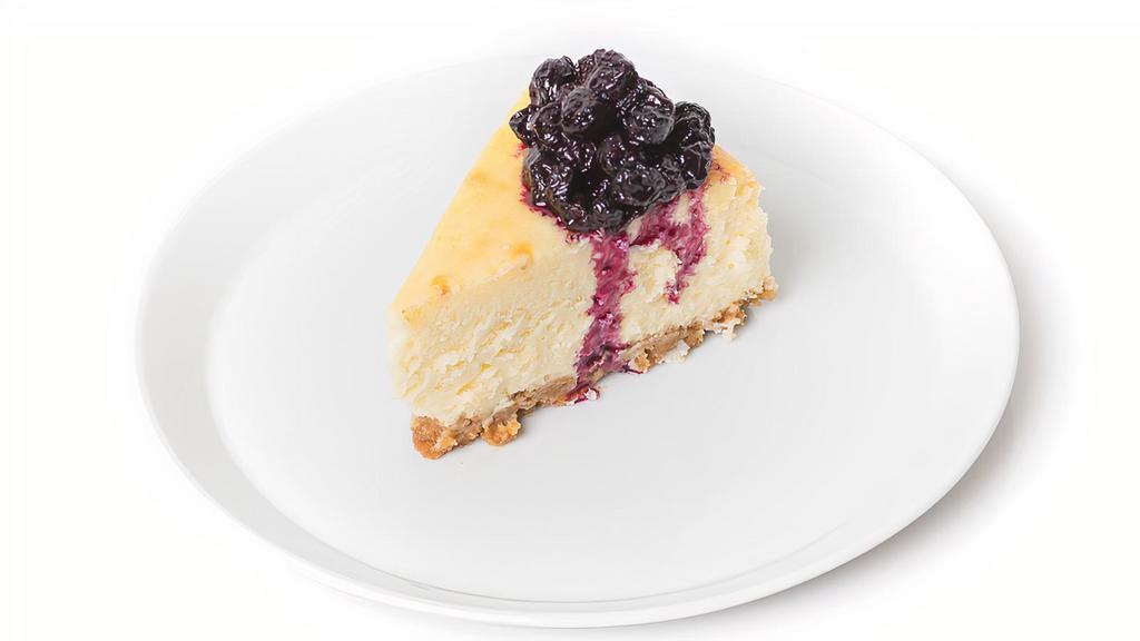 Joe Blake · cheesecake with blueberry compote V
