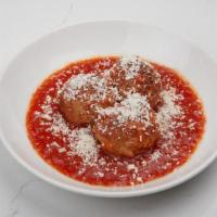 Neapolitan Meatballs  · meatball trio, tomato sauce, grana padano