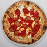 Meatball & Ricotta · extra virgin olive oil, meatball, fresh mozzarella, ricotta, provola, marinara drizzle, garl...