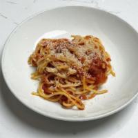 Kids Pasta Marinara  · spaghetti with marinara and grana padano cheese