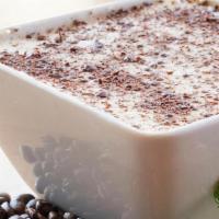 Tiramisu · ladyfinger, mascarpone cream, rum, frangelico, shaved chocolate - serves two