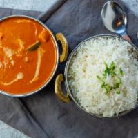 Chicken Tikka Masala · Barbecued boneless chicken breast cooked with onion, ginger, garlic, cream, tomatoes,bellpep...