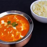 Paneer Tikka Masala · Fresh Indian paneer simmered in rich tomato gravy.