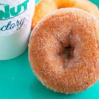 Sugar Ring · Raised donut. Covered in sugar.