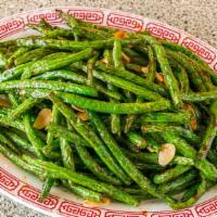 Dry Sautéed String Bean With Almonds · Hot & Spicy. Light & Healthy.
