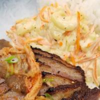 Kimchi Smoked Beef Brisket · Beef Brisket rubbed with Choi's kimchi and Tobandjan. Rested for 48hrs. Smoked for 8hrs. Per...