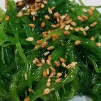 Goma Seaweed Salad · Traditional seaweed salad marinated in sesame and soy.