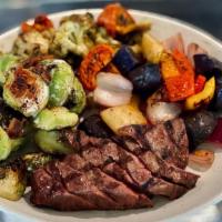 Grass Fed Steak · Customize your steak plate with two sides. Additional sides may be added for $4 each.