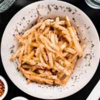 Tuscan Fries · house-cut potatoes, parmesan, fresh Italian herbs, lemon-garlic aioli.