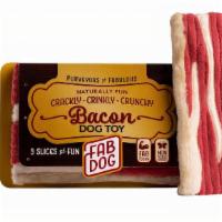 Bacon Toy 3-Pack · Fab Dog bacon toy includes three slices of fun. Each bacon slice features one squeaker.