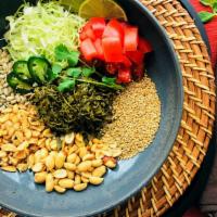 Shoo Share Tea Leaf Salad (Vegan) · A popular variety of Fermented Tea Leave salad in Myanmar. Named 