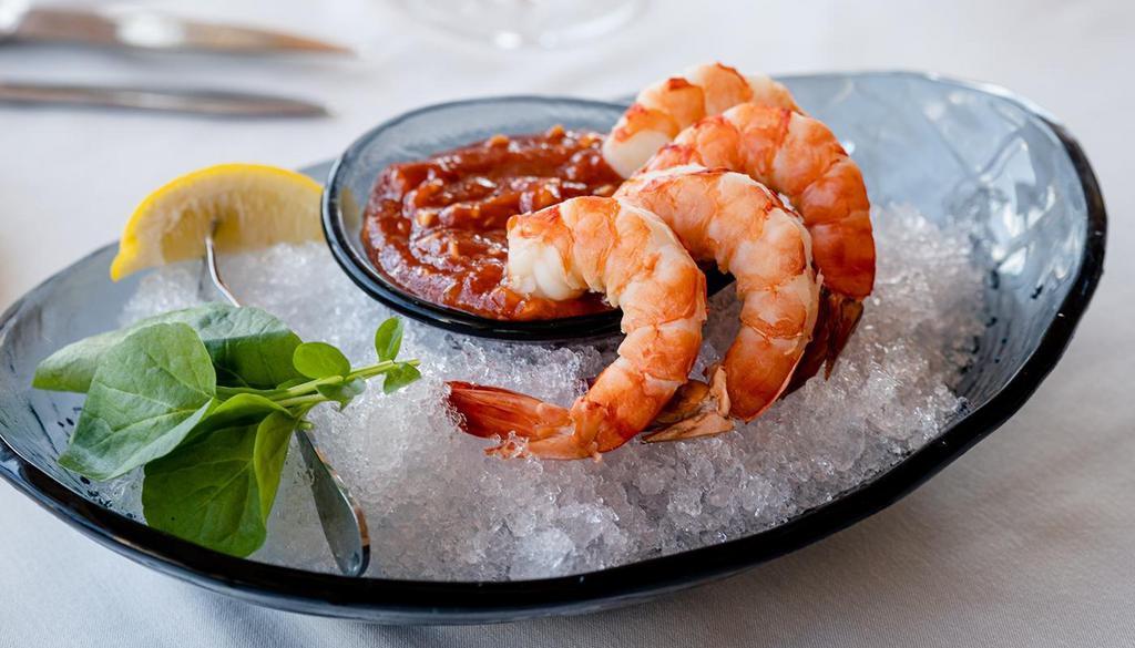 Shrimp Cocktail · Four jumbo shrimp, fresh horseradish cocktail sauce