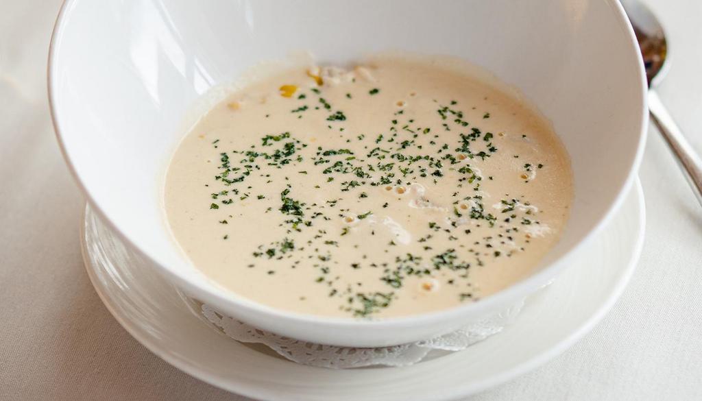 King Crab & Corn Bisque · Rich and creamy with king crab and fresh corn