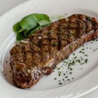 12 Oz. Prime New York Strip · Hand selected and cut in-house by our chef daily.