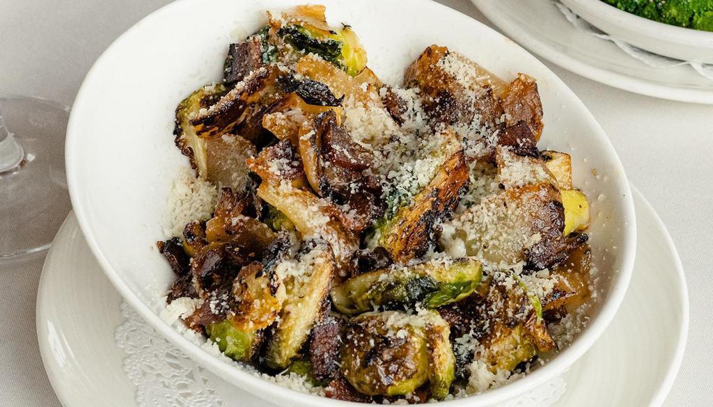 Eddie'S Brussel Sprouts · Caramelized onion, Parmesan, bacon