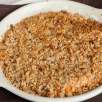 Sweet Potato Casserole · Brown sugar, maple syrup, pecan crumble