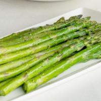 Asparagus · Steamed, butter