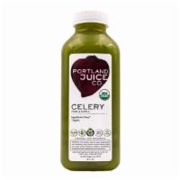 Celery · Vegan, gluten-free, oregon tilth, GMO free, raw food. Ingredients: organic celery.