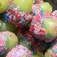 Crack Grapez · Candied grapes with a Jolly rancher candy coating