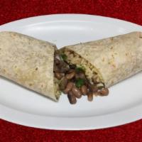 #26. Burrito · Filled with whole beans, rice, onions, cilantro, and salsa.