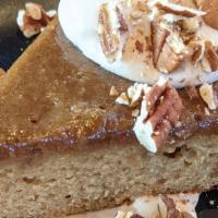 Gyome'S Buttermilk Cake · Brown sugar buttermilk cake, coffee Chantilly, toasted pecans