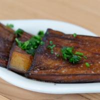 Hatzilim · fried slices of melt-in-your-mouth-eggplant