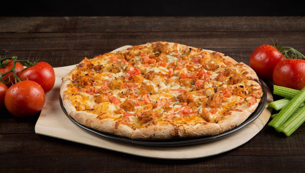 Buffalo Wing Thing · Mozzarella Cheese, Breaded Chicken, Wing sauce/ranch blend , tomatoes.. This one is my favorite