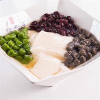 Annin Tofu Dessert Signature (Cold) · (Popular) Annin tofu with match mini, sesami mini, and Red bean