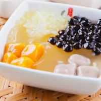 Aiyu Jelly Dessert #14 (Cold) · Aiyu Jelly with Sweet potato ball, Taro ball, and Nata coco