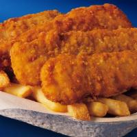 Kids Chicken & Chips · 12 and under. - Two Chicken Strips withy 3oz French Fries with soft drink and a surprise.