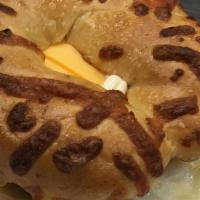 Breakfast Bagel · Freshly toasted breakfast bagel with your choice of meat, fried egg, cheese, and cream chees...
