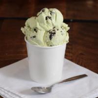 John Hancock’S Signature Mint Chocolate Truffle · Green mint ice cream with dark chocolate truffle chunks.