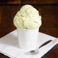 Nathan Hale'S Regret...That He Has But One Flavor To Give For His Country · Pistachio ice cream with pistachio pieces.