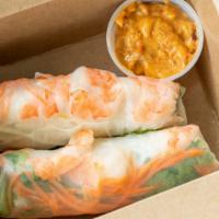 Salad Rolls (2) · Choose from: 
Shrimp
Chicken 
tofu 
rice paper, lettuce, shredded carrots, bean sprouts, and...