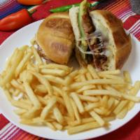 Torta Cubana · Served with french fries.