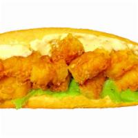 Fried Shrimp Sub · Served with lettuce, carrots & House Nara Ranch sauce (contains dairy) on daily baked fresh ...