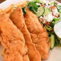 Chicken Fingers · Chicken Fingers - Fries - Chopped Salad