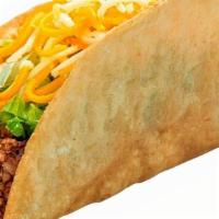 Crunchy Ground Beef Taco · With Lettuce and Cheese
