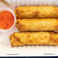 Superfly Seattle Egg Roll · Famous Seattle egg rolls deep fried to perfection and served with a house made sauce.