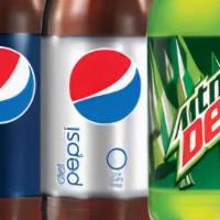 2Liter Bottle · choose from Pepsi, Diet Pepsi, Sierra Mist, Orange Crush and Mug Root Beer