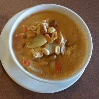 Mussaman Curry · Southern style curry paste with coconut milk, potato, carrot, onion, and peanut.
