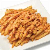 Spicy Asian Fries · Spicy fries with our japanese 7-spice blend and topped with spicy mayo