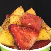 Spicy Fruit Salad · Watermelon, pineapple, strawberry, cucumber, mango and Tajin.