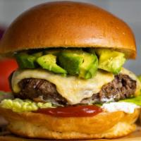 Sweet Home Avocado · You'll be mystified by this American beef patty cooked medium and topped with avocado & melt...