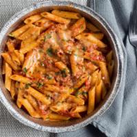 Penne Tomato Sauce · Penne pasta smothered in our marinara sauce.