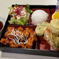 Lunch Bento · Mon-Fri: 11:00 am to 2:30 pm.
Served with rice, salad and miso soup